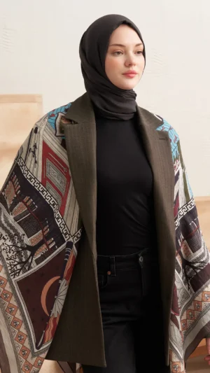 Citycides Yün İpek Omuz Şal