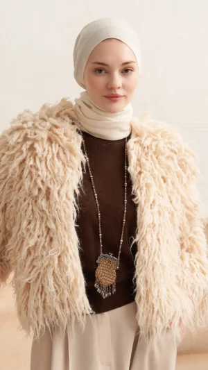 Düz Yün İpek Şal